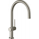 Смеситель Hansgrohe Talis M54 72804800 для кухонной мойки, сталь, однорычажный, высота излива 22.3 см