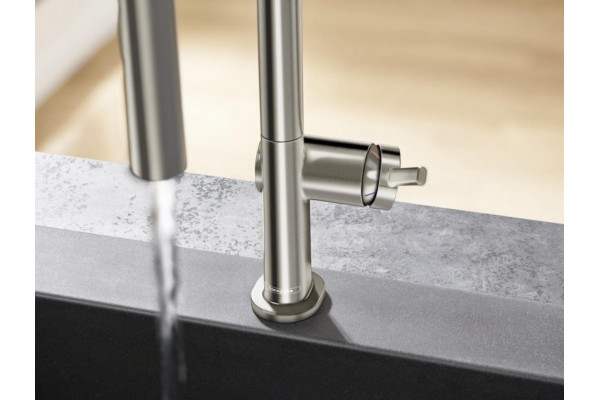 Смеситель Hansgrohe Talis M54 72804800 для кухонной мойки, сталь, однорычажный, высота излива 22.3 см