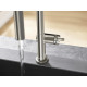 Смеситель Hansgrohe Talis M54 72804800 для кухонной мойки, сталь, однорычажный, высота излива 22.3 см