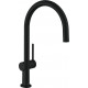 Смеситель Hansgrohe Talis M54 72804670 для кухонной мойки, матовый черный, однорычажный, высота излива 22.3 см