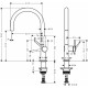 Смеситель Hansgrohe Talis M54 72804670 для кухонной мойки, матовый черный, однорычажный, высота излива 22.3 см