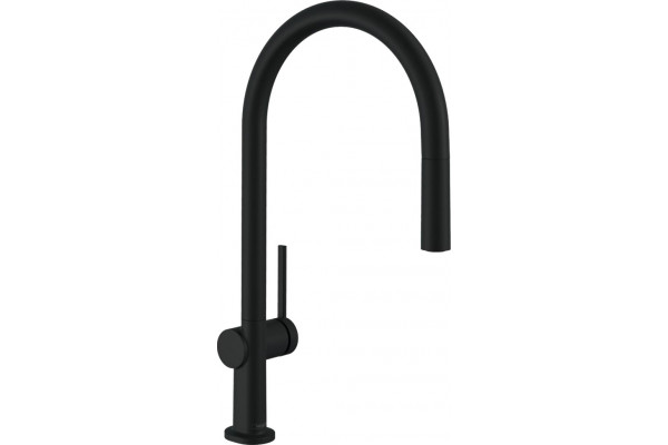 Смеситель Hansgrohe Talis M54 72803670 для кухонной мойки, матовый черный, однорычажный, высота излива 21 см