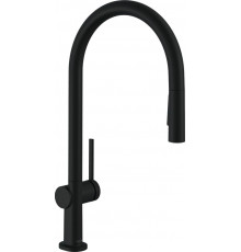 Смеситель Hansgrohe Talis M54 72801670 для кухонной мойки, матовый черный, однорычажный, высота излива 21 см