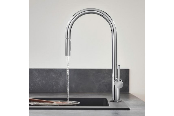 Смеситель Hansgrohe Talis M54 72801000 для кухонной мойки, хром, однорычажный, высота излива 21 см