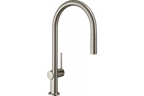 Смеситель Hansgrohe Talis M54 72800800 для кухонной мойки, сталь, однорычажный, высота излива 21 см