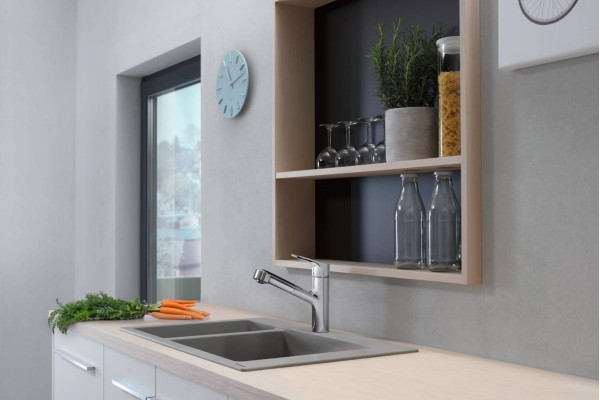 Смеситель Hansgrohe Focus M43 71842000 для кухонной мойки, хром, однорычажный, высота излива 15 см