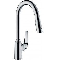 Смеситель Hansgrohe Focus M42 71820000 для кухонной мойки, хром, однорычажный, высота излива 21.9 см