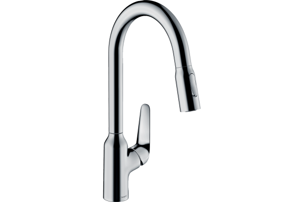 Смеситель Hansgrohe Focus M42 71820000 для кухонной мойки, хром, однорычажный, высота излива 21.9 см