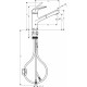 Смеситель Hansgrohe Focus M42 71814000 для кухонной мойки, хром, однорычажный, высота излива 15 см