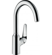 Смеситель Hansgrohe Focus M42 71802000 для кухонной мойки, хром, однорычажный, высота излива 22.3 см