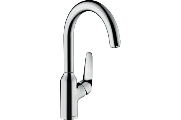 Смеситель Hansgrohe Focus M42 71802000 для кухонной мойки, хром, однорычажный, высота излива 22.3 см