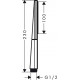 Душевая лейка Hansgrohe Rainfinity 100 26866700 матовый белый штанга 23 см,  в современном стиле