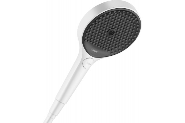 Душевая лейка Hansgrohe Rainfinity 130 26865700 матовый белый штанга 25 см,  в современном стиле