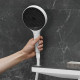 Душевая лейка Hansgrohe Rainfinity 130 26865700 матовый белый штанга 25 см,  в современном стиле
