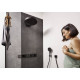 Душевая лейка Hansgrohe Rainfinity 130 26864670 матовый черный штанга 25 см,  в современном стиле