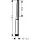 Душевая лейка Hansgrohe Rainfinity 100 26867990 полированное золото штанга 23 см,  в современном стиле