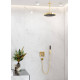 Душевая лейка Hansgrohe Rainfinity 100 26867990 полированное золото штанга 23 см,  в современном стиле