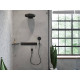 Душевая лейка Hansgrohe Rainfinity 130 26865340 шлифованный черный хром штанга 25 см,  в современном стиле