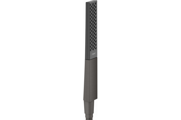 Душевая лейка Hansgrohe Rainfinity 100 26867340 шлифованный черный хром штанга 23 см,  в современном стиле