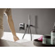 Душевая лейка Hansgrohe Rainfinity 100 26867340 шлифованный черный хром штанга 23 см,  в современном стиле