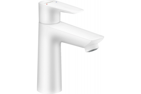 Смеситель Hansgrohe Talis E 71712700 для раковины, матовый белый, однорычажный, высота излива 10.4 см