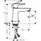 Смеситель Hansgrohe Talis E 71712700 для раковины, матовый белый, однорычажный, высота излива 10.4 см