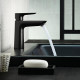 Смеситель Hansgrohe Talis E 71712670 для раковины, матовый черный, однорычажный, высота излива 10.4 см