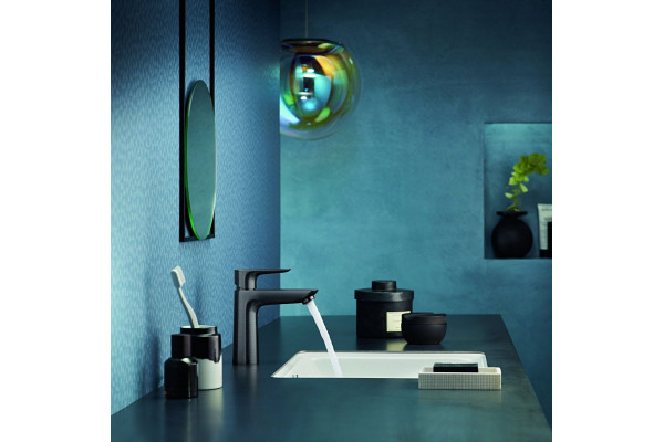 Смеситель Hansgrohe Talis E 71712340 для раковины, брашированный черный хром, однорычажный, высота излива 10.4 см