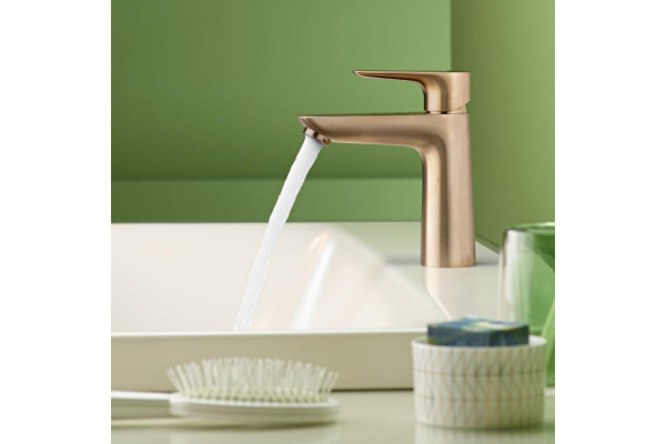 Смеситель Hansgrohe Talis E 71712140 для раковины, брашированная бронза, однорычажный, высота излива 10.4 см