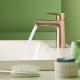Смеситель Hansgrohe Talis E 71712140 для раковины, брашированная бронза, однорычажный, высота излива 10.4 см