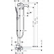 Смеситель Hansgrohe Metropol Classic 31445000 напольный, хром, однорычажный, длина излива 21 см