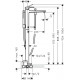 Смеситель Hansgrohe Metropol 74532000 напольный, хром, однорычажный, длина излива 23.5 см