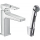 Смеситель Hansgrohe Metropol 74522000 для раковины с гигиеническим душем, хром, однорычажный, высота излива 11.7 см