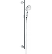 Душевой гарнитур Hansgrohe Raindance Select S 26322400 белый - хром штанга 99 см, шланг пластиковый 160 см