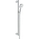 Душевой гарнитур Hansgrohe Raindance Select S 26322400 белый - хром штанга 99 см, шланг пластиковый 160 см