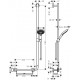 Душевой гарнитур Hansgrohe Raindance Select S 26326400 белый - хром штанга 120.95 см, шланг пластиковый 160 см