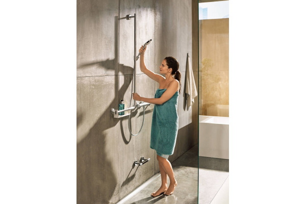 Душевой гарнитур Hansgrohe Raindance Select S 26326400 белый - хром штанга 120.95 см, шланг пластиковый 160 см