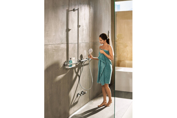 Душевой гарнитур Hansgrohe Raindance Select S 26326400 белый - хром штанга 120.95 см, шланг пластиковый 160 см
