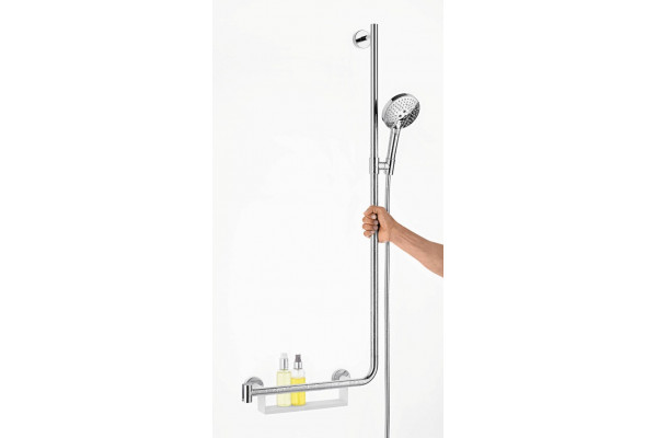 Душевой гарнитур Hansgrohe Raindance Select S 26326400 белый - хром штанга 120.95 см, шланг пластиковый 160 см