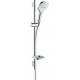 Душевой гарнитур Hansgrohe Raindance Select E 26622400 белый - хром штанга 71.8 см, шланг пластиковый 160 см