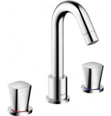 Смеситель Hansgrohe Logis 71300000 на борт ванны, хром, двухвентильный, длина излива 11.1 см