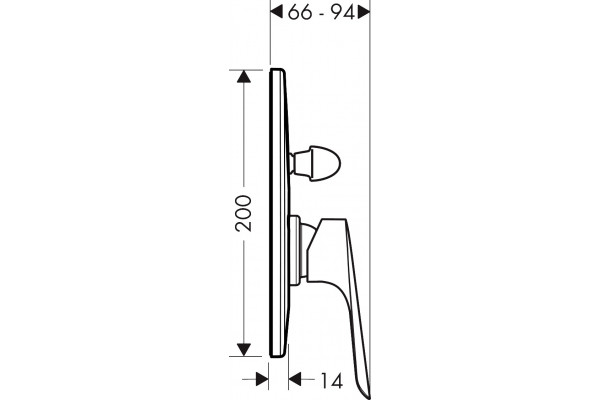 Смеситель Hansgrohe Logis E 71408000 С ВНУТРЕННЕЙ ЧАСТЬЮ, для ванны с душем, однорычажный, хром