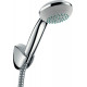 Душевой гарнитур Hansgrohe Crometta 85 27577000 хром штанга 20.4 см, шланг пластиковый 160 см