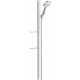 Душевой гарнитур Hansgrohe Raindance Select S 27646400 белый - хром штанга 150 см, шланг пластиковый 160 см