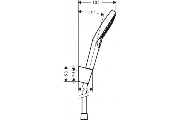 Душевой гарнитур Hansgrohe Raindance Select S 26701000 хром штанга 28 см, шланг пластиковый 125 см
