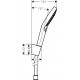 Душевой гарнитур Hansgrohe Raindance Select S 26701000 хром штанга 28 см, шланг пластиковый 125 см