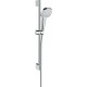 Душевой гарнитур Hansgrohe Croma Select E 26581400 белый - хром штанга 66.9 см, шланг пластиковый 160 см