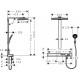 Душевая стойка Hansgrohe Rainmaker Select 460 2jet 27109400 с термостатом, штанга 112.7 см, шланг пластиковый 160 см