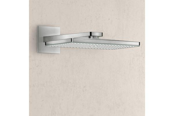 Верхний душ Hansgrohe Rainmaker Select 460 24003400 белый - хром штанга 15.6 см, размер 46.6 см
