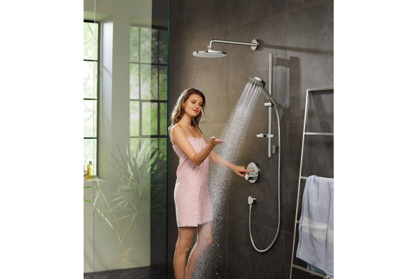 Шланговое подключение Hansgrohe FixFit 26453000 хром штанга 6.5 см,  в современном стиле